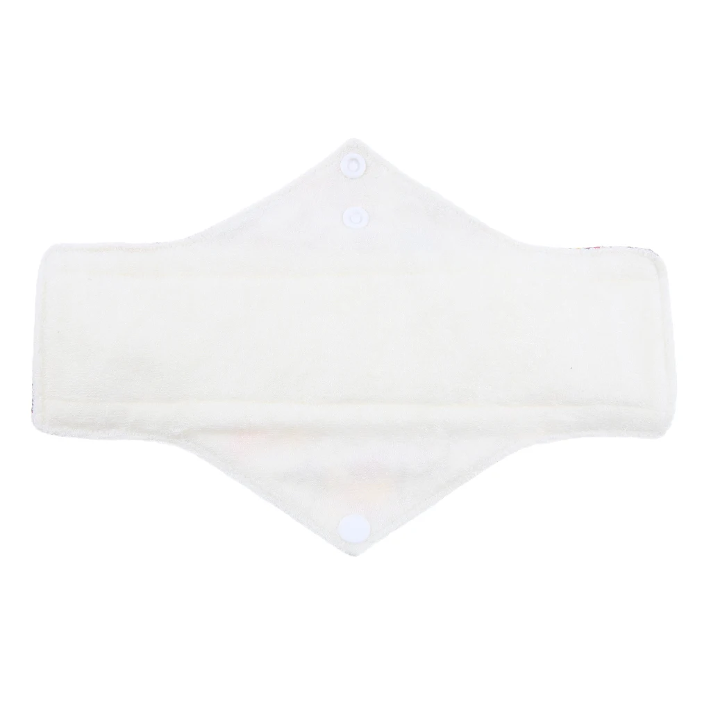 Washable Reusable Cloth Menstrual Pads Cotton Sanitary Napkins Panty Liners for Women Girls Home Travel Use - Random Color