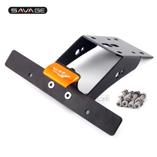 Номерных знаков держатель для KTM 390 250 DUKE /RC 390 250 200 125 13-19 мотоцикл хвост аккуратные предохранительный нейтрализатор светодиодный свет - Цвет: DUKE logo