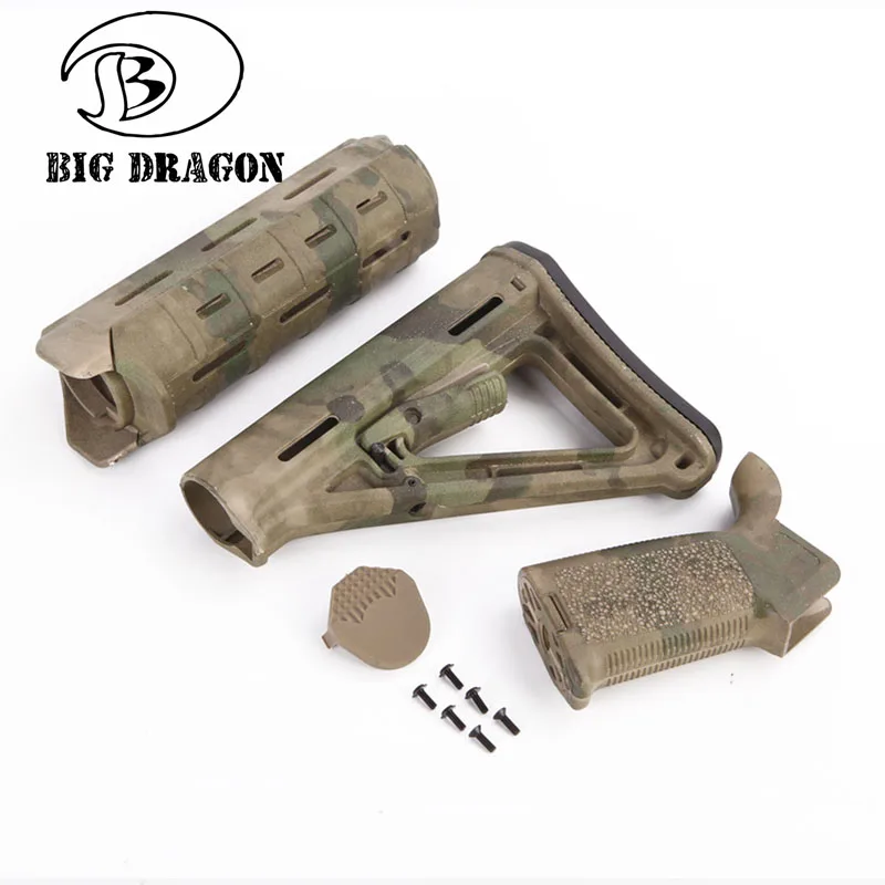 ATFG Emersongear Тактический захват Игрушечный Набор рельсов M4 MP style ME Handguard рукоятка Jinming гелевый шар бластер Игрушка аксессуары 3 шт - Цвет: ATFG
