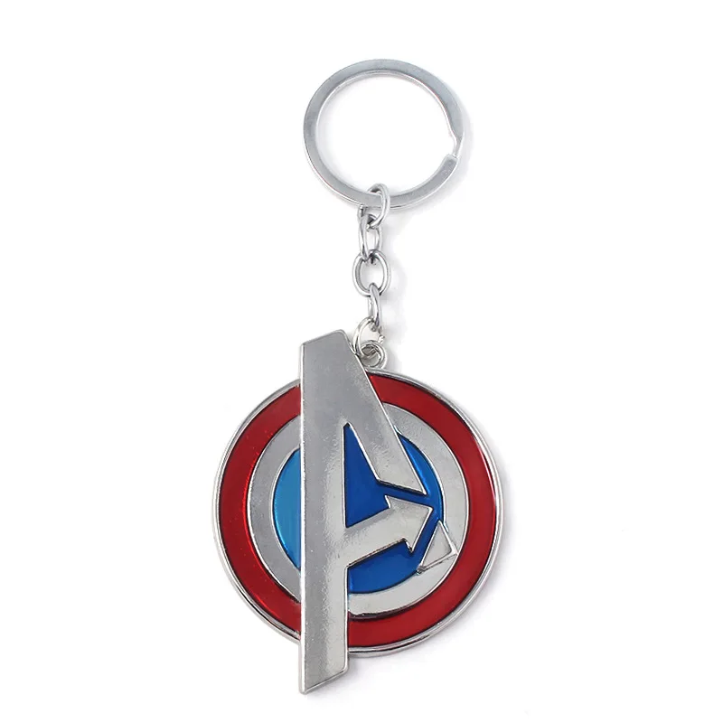 Аниме брелок Marvel Мстители Капитан Америка щит брелки маска Железного человека брелок Супермена ключ подарок игрушки Мужская подвеска - Цвет: Avengers 01