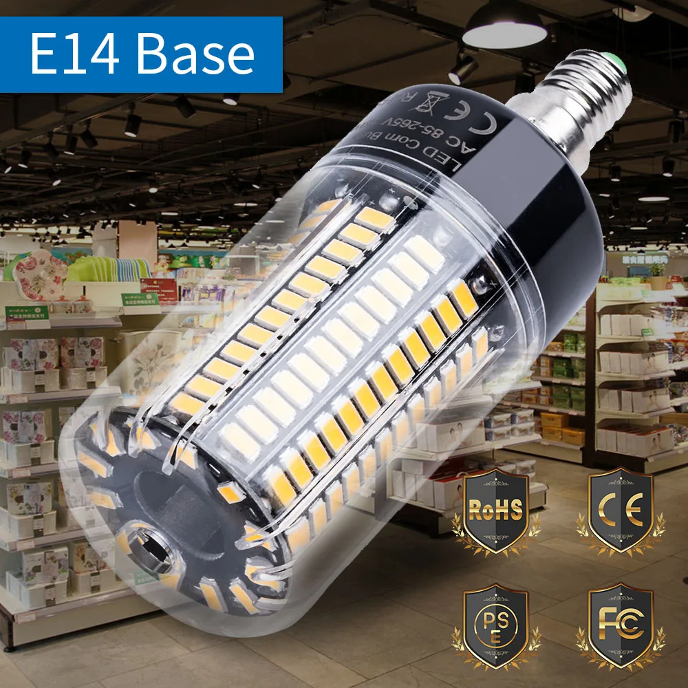 

Corn LED Bulb E27 110V LED Lamp E14 220V Lampada LED Light Bulb Candle B22 3.5W 5W 7W 9W 12W 15W 20W No Flicker Light 5736 SMD