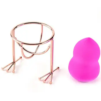 

New Cosmetic Puff Shelf Drying Rack Makeup Sponge Beauty Storage Tool Chicken Feet Shape Metal Makeup Puff Display Stand Holder