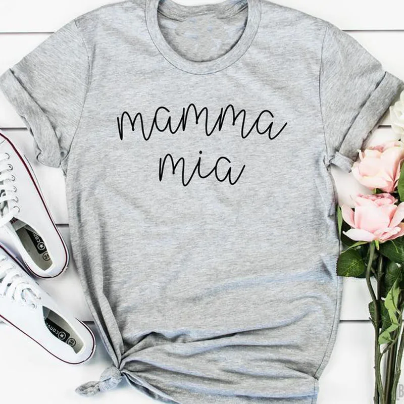 

Mamma Mia T-Shirt Harajuku Girls Women T Shirt Ladies Musical Fashion Romance Italian T-Shirts Unisex Streetwear Woman Clothes