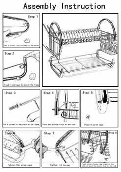 

New 3 Tiers Dish Drying Rack Storage Shelf Kitchen Washing Holder Basket Plated Iron Knife Sink Dish Drainer Drying Rack Organiz