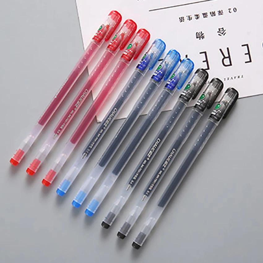 1PC Classic Red/Black/Blue Liquid-ink Gel Pen Needle Tip Scented Transparent Writing Student Exam Stationery Office Supplies | Канцтовары