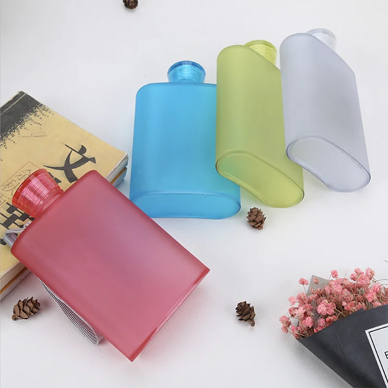 

A5 Paper Cup Botlte Flat Water Bottle Bpa Free Clear Book Portable Paper Pad Water Bottle Flat Drinks Kettle Notebook Bottle