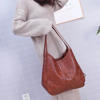 

Bag Woman 2020 New Soft Leather Shoulder Bag Large Capacity Fashion Messenger Bag Woman's Handbags