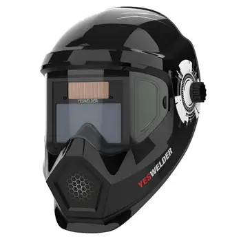 

YESWELDER Solar Auto Darkening Welding Helmet True Color Welder Lens Anti Fog Weld Mask Cool Larger View Area for TIG MIG