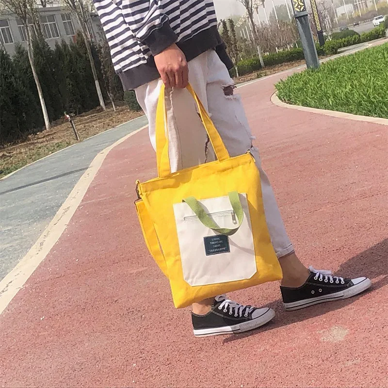 

Korean-style Canvas Bag Women's Shoulder Simple Shoulder Students Cloth Bag Literature And Art-Style Versatile Portable Canvas B