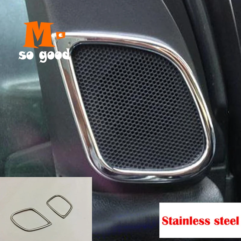 

2012 2013 2014 2015 2016 For Honda CRV CR-V Car A-pillar Speaker Audio Horn Cover Trim Stainless steel Auto Styling Accessories