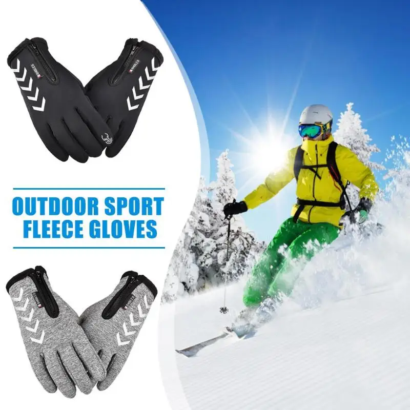 Горячая Распродажа, лыжные перчатки, классические, нежная текстура, зимние, сенсорный экран, водонепроницаемые перчатки, светоотражающие полосы, для спорта на открытом воздухе, перчатки