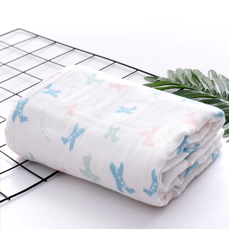 Хлопковая муслиновая пеленка для Одеяло s пеленки Обёрточная бумага для новорожденных малышей; Возраст от 6 Слои Ванна Полотенца Одеяло детское постельное белье