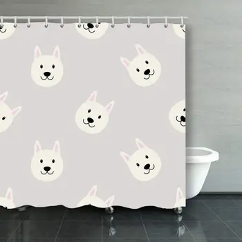 

Cute Cool Seamless Pattern Animal pet Backgrounds Textures Animal Backgrounds Textures Shower Curtain Polyester Fabric Bathroom