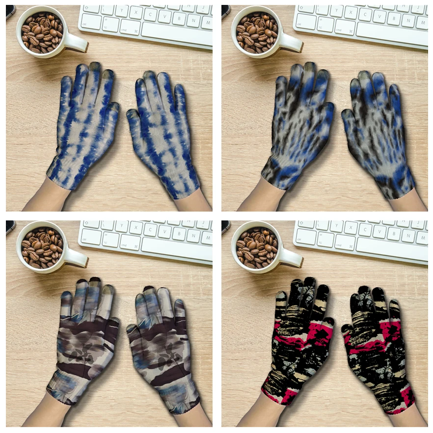 

Fashion Men's Touch Screen Gloves Winter Warm Cycling Solid Mittens Knitted Women's Autumn Leisure Gloves Guantes De Hombre