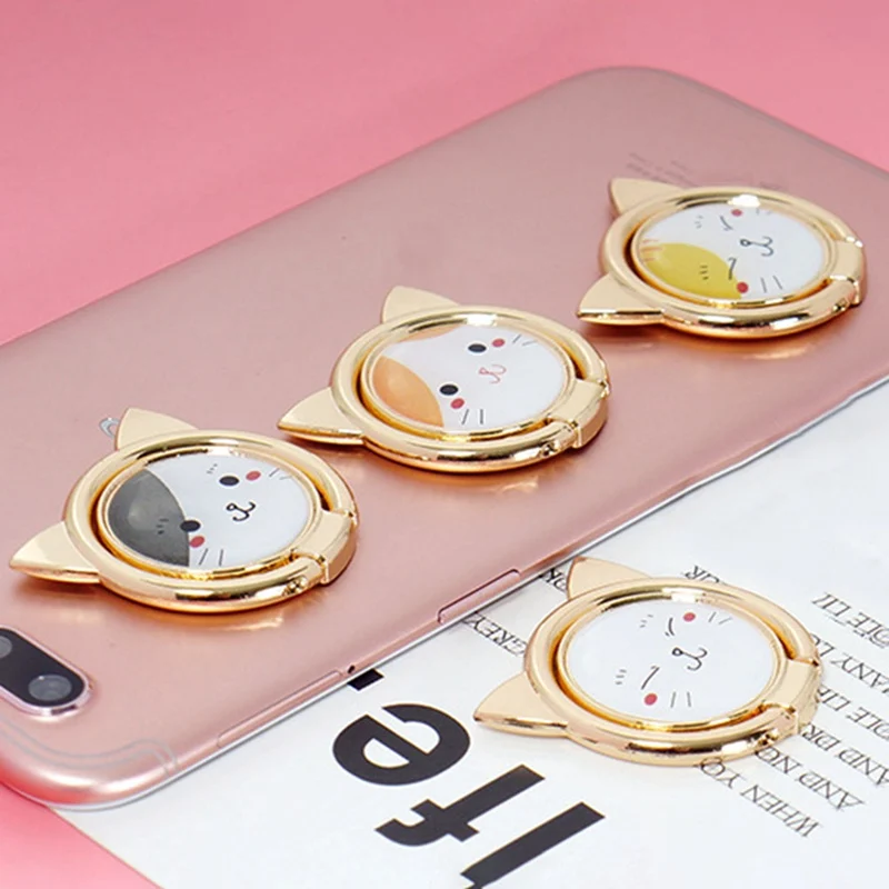  UVR AUTOFENSTERTÖNUNG Metall Tier Katze Finger Ring Smart Telefon Ständer Halter Handy Halter Stehe