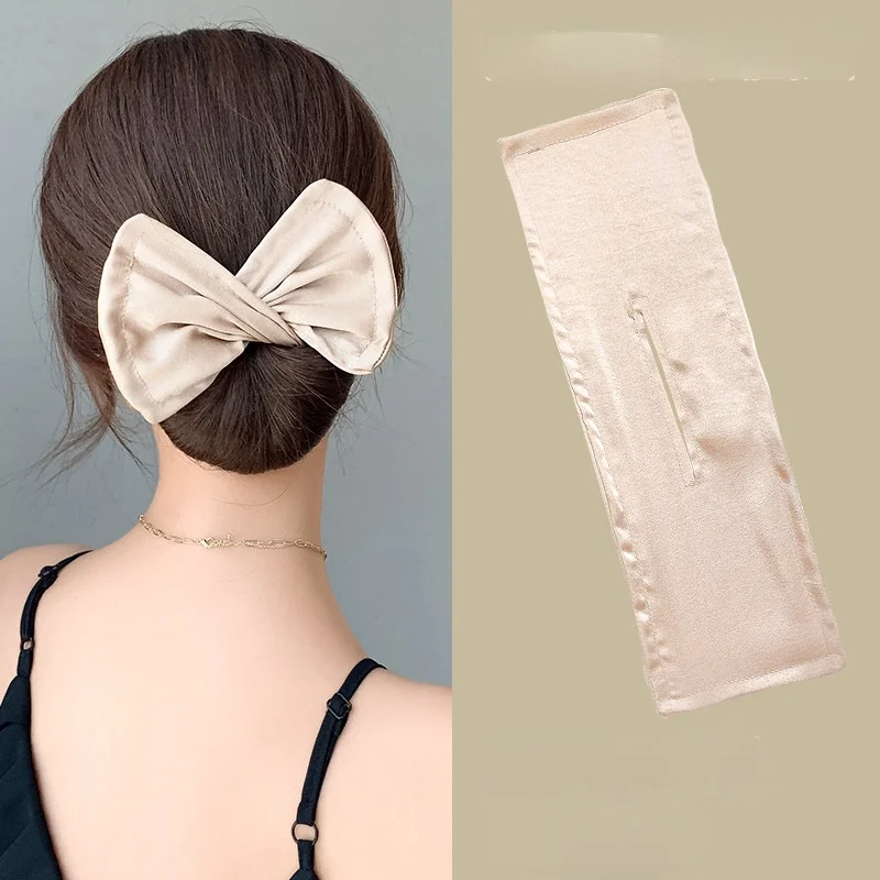 cute hair clips Women Hair Clip Ins Fahsion Solid Print Bow Hairpin Girls Hair Accessories Flexible Square Hair Band Hair Tools wide headbands for short hair Hair Accessories