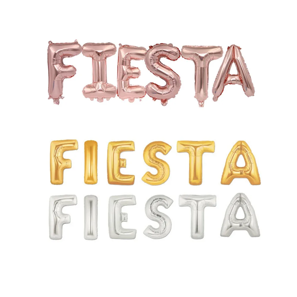 16-дюймовый шпилька для Fiesta письмо воздушный шар украшение для карнавальной вечеринки набор воздушных шариков для отдыха и вечеринок Лидер продаж