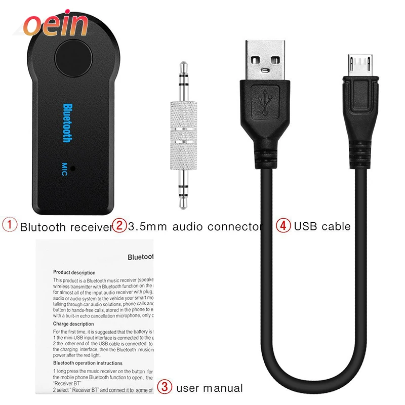 Essager Bluetooth Aux Adapter Dongle USB To 3.5mm Jack Car Audio Aux  Bluetooth 5.0 Handsfree Kit For Car Receiver BT transmitter - AliExpress
