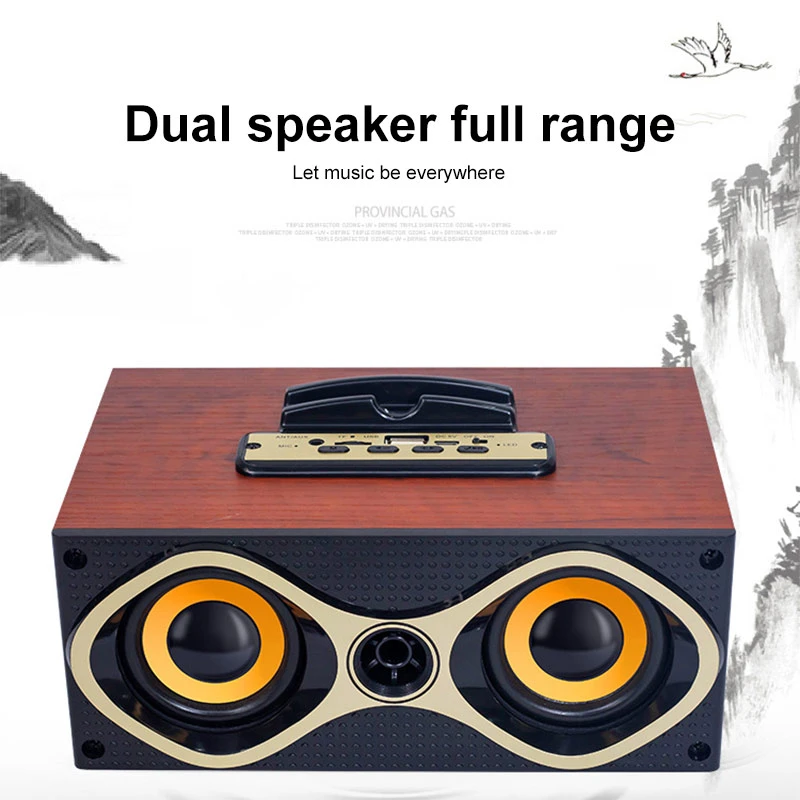 retro wooden bluetooth speaker