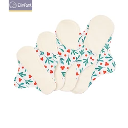Elinfant – coussinets menstruels lavables et imperméables, en Fiber de bambou, doublure de culotte, serviettes hygiéniques réutilisables, 4 pièces/ensemble, 4 tailles 
