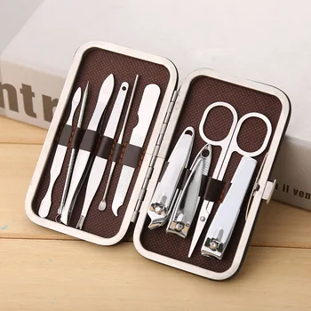 

Leather Box 7-Piece Set Beauty Manicure Implement Nail Clippers Nail Clippers Set