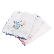 3 шт. Для женщин ткань платки 35X35 см матерчатые носовые платки