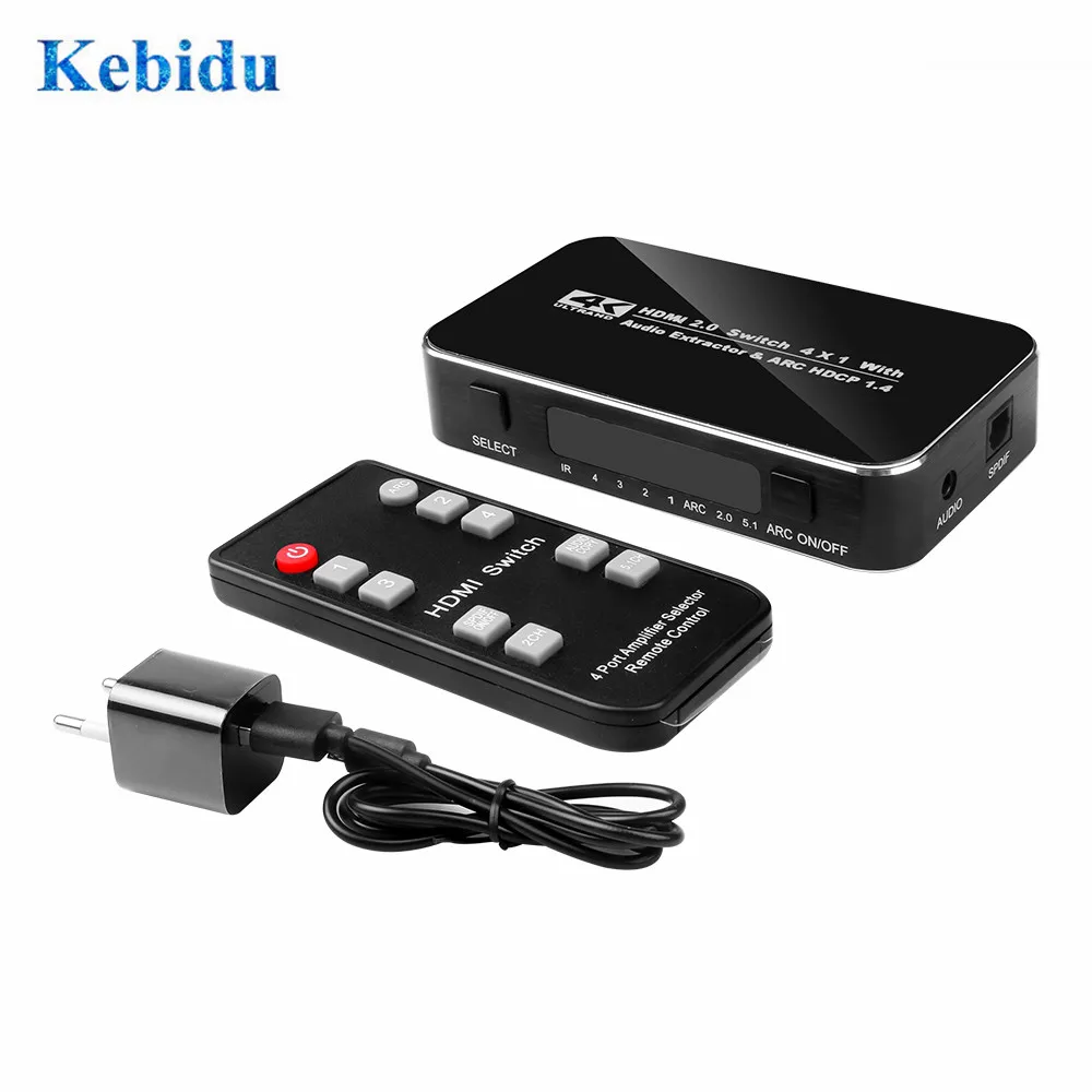 4 в 1 HDMI коммутатор KEBIDU UHD 4K 2 0 сплиттер переключатель аудио экстрактор с ARC HDCP 1080P