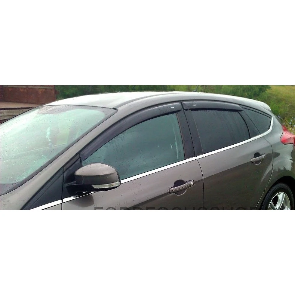 Chrome mouldings bottom Ford Focus 3 2011 2012 2013 2014 2015 2016 2017 2018 2019 strip door window moulding | Автомобили и
