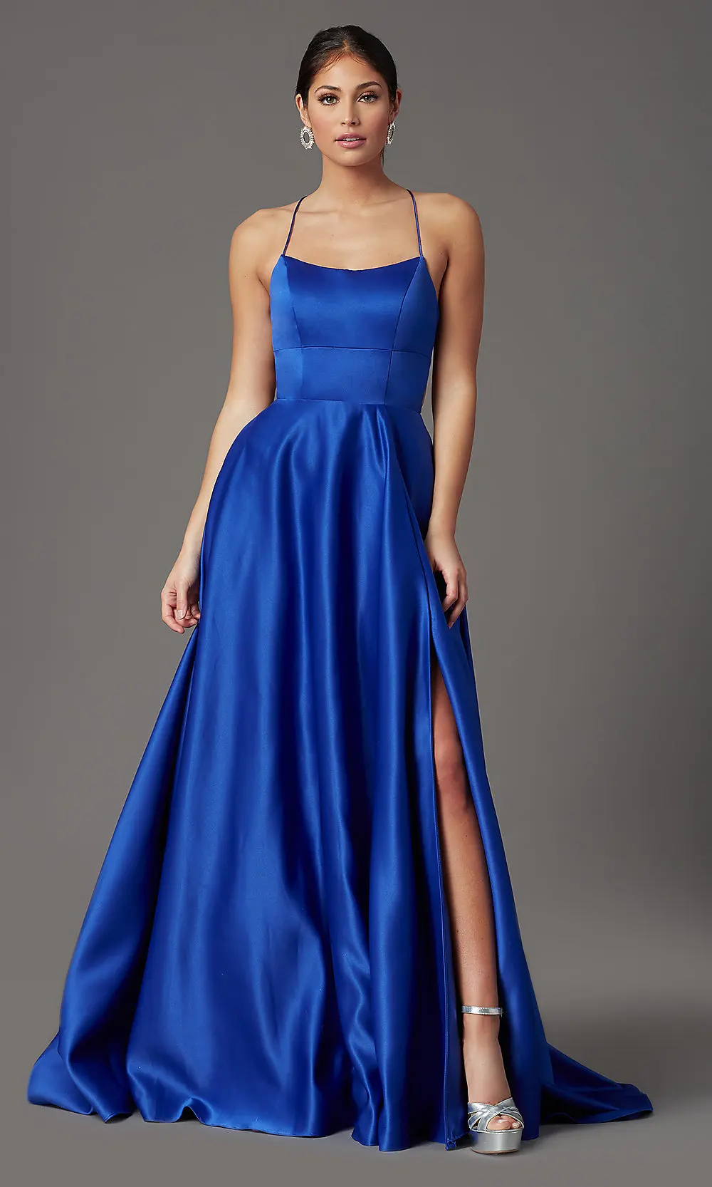 Simple Elegant Blue Prom Dress | Long Elegant Prom Dresses Blue - Blue Line  Evening - Aliexpress