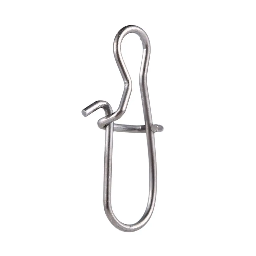 Fishing Duo-lock Snap Stainless Steel Fast Lock Snaps Connector#0-#5 100pcs Outdoor Fishing Gear Accessories