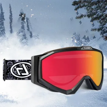

ski googles goggles 2 double lens anti-fog UV400 big large spherical snowboard glasses men women skiing snow goggles