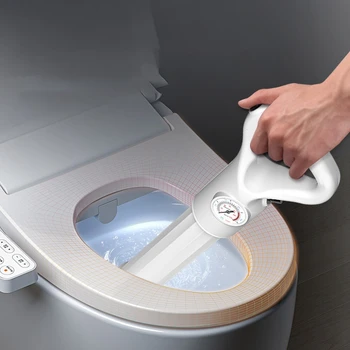 

Toilet Plunger,Drain Unblocker, Powerful Manual Pneumatic Dredge Equipment Applied to Kitchen, Bathroom, Clogged Pipe. (White)