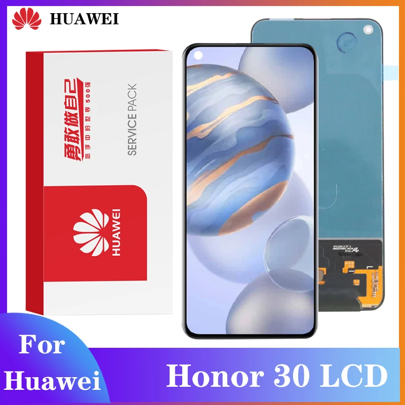 6 53 ”Оригинальный дисплей для Huawei Honor 30 LCD сенсорный экран Nova 7 Оцифровка с рамкой BMH AN10|Экраны мобильных