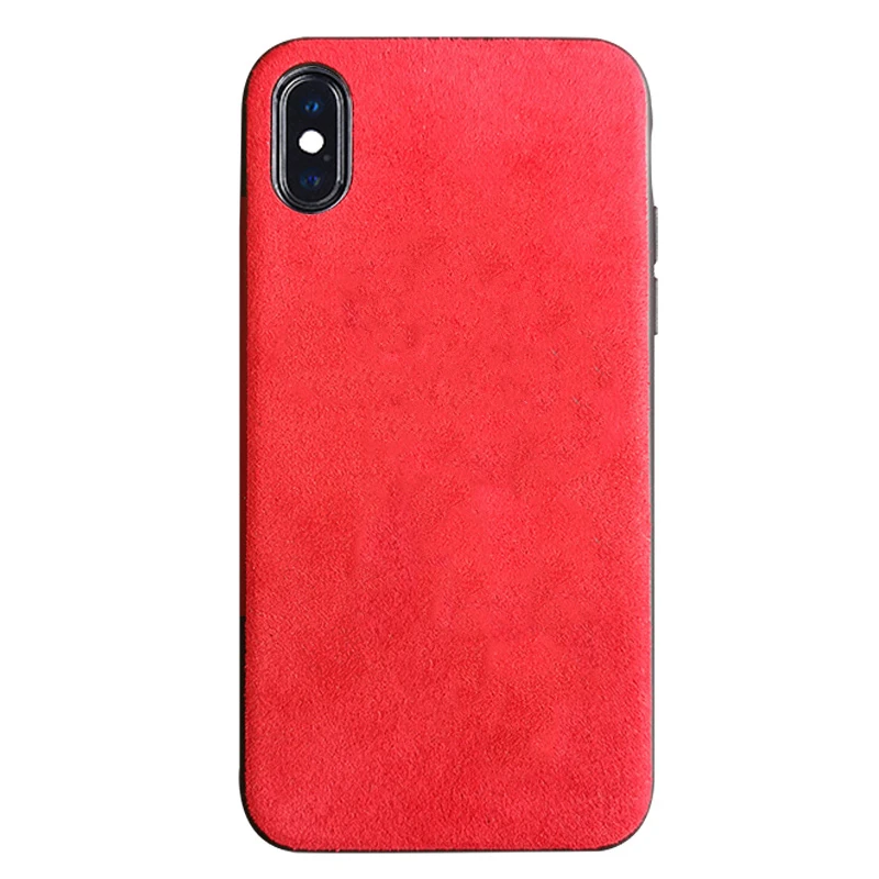 Чехол QINUO Magician Batman с логотипом Turn Fur для iPhone 11 Pro 6 6S 7 8 Plus X XS Max XR Suede Telefon Kilifi Cool Cover Coque - Цвет: Red Plain