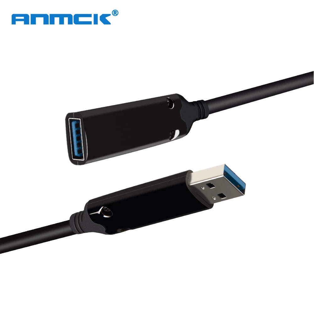 

Anmck Optical Fiber USB 3.0 Cable 10M 20M 30M 40M Male To Female USB To USB Extension Cable For Laptop Projector