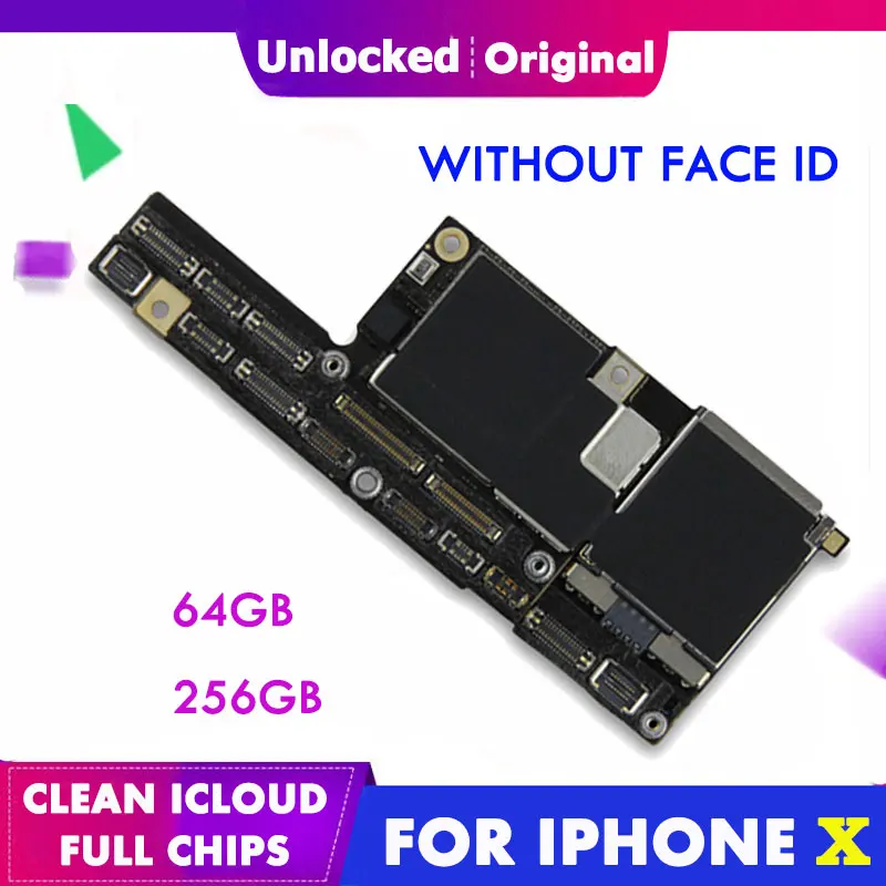 Для iPhone X 64g 256g оригинальные Материнские платы разблокировка iCloud без лица ID разблокированная материнская плата с полным чипом IOS