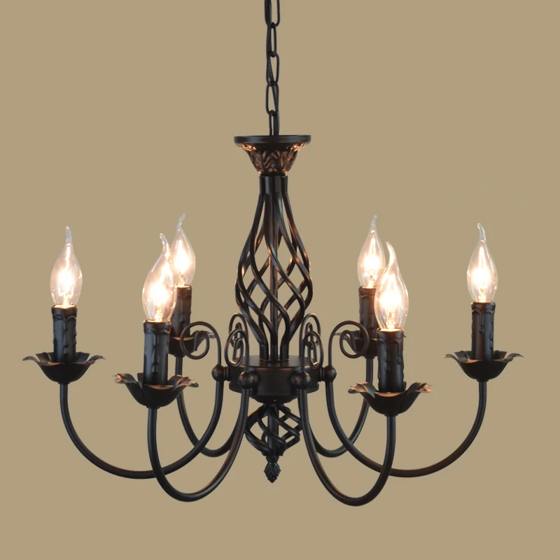 Retro industrial Pendant Lights 3/4/5/6 European style living room dining room iron lamp E14 WF12071040