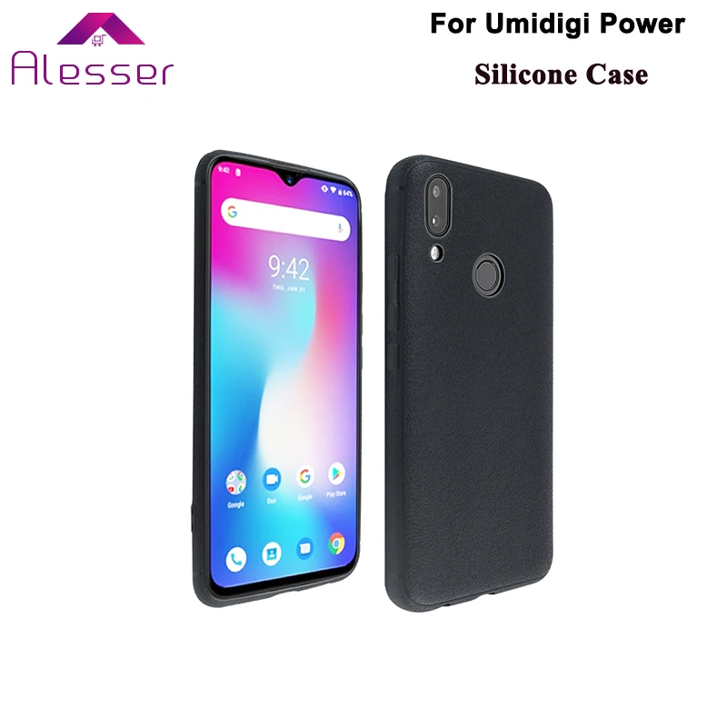 

Alesser For Umidigi Power Silicone Case 6.3'' Soft Protective Back Cover Anti-knock Shell For Umidigi Power Phone Silicone Case