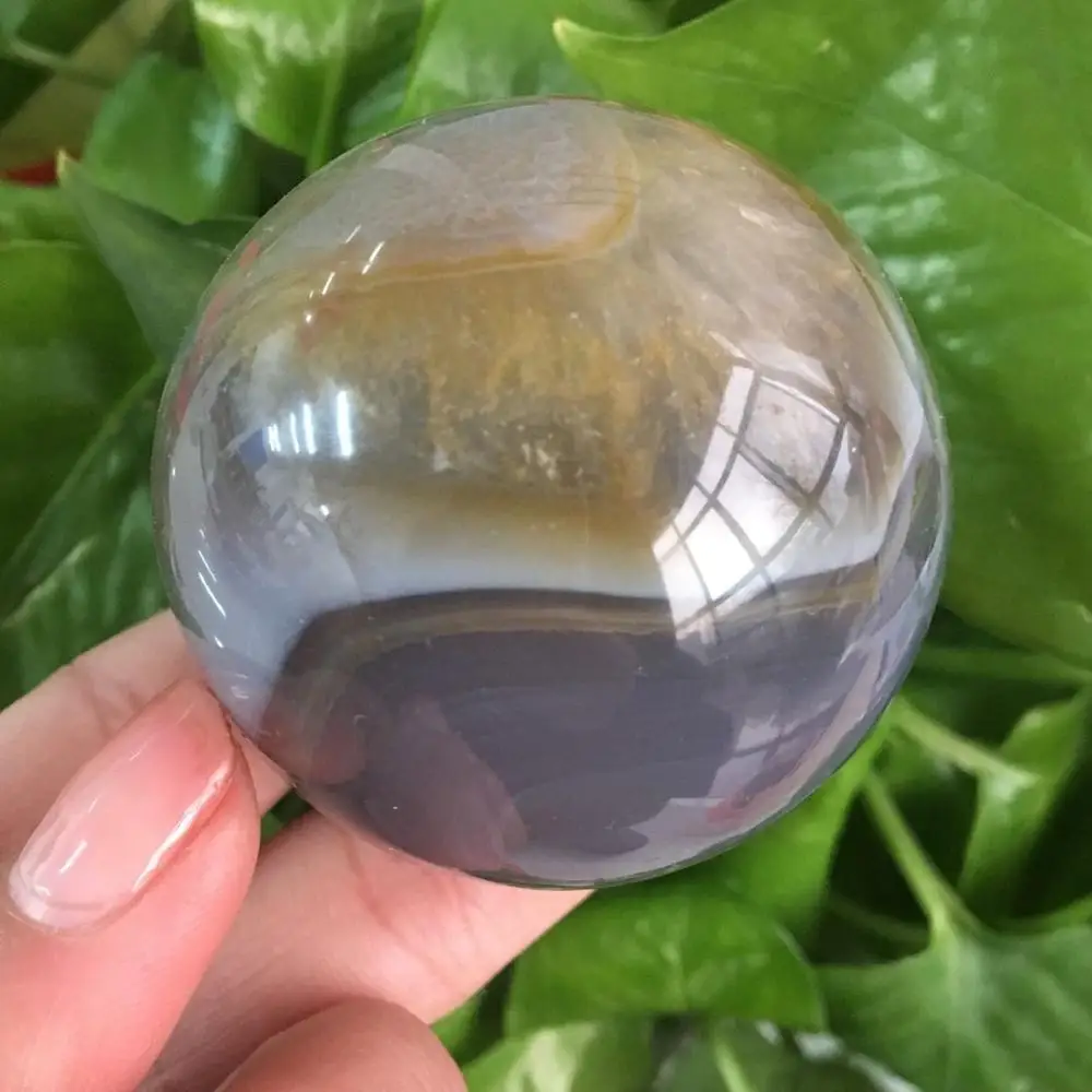 Высококачественный натуральный агатовый шарик мячик для исцеления декоративный