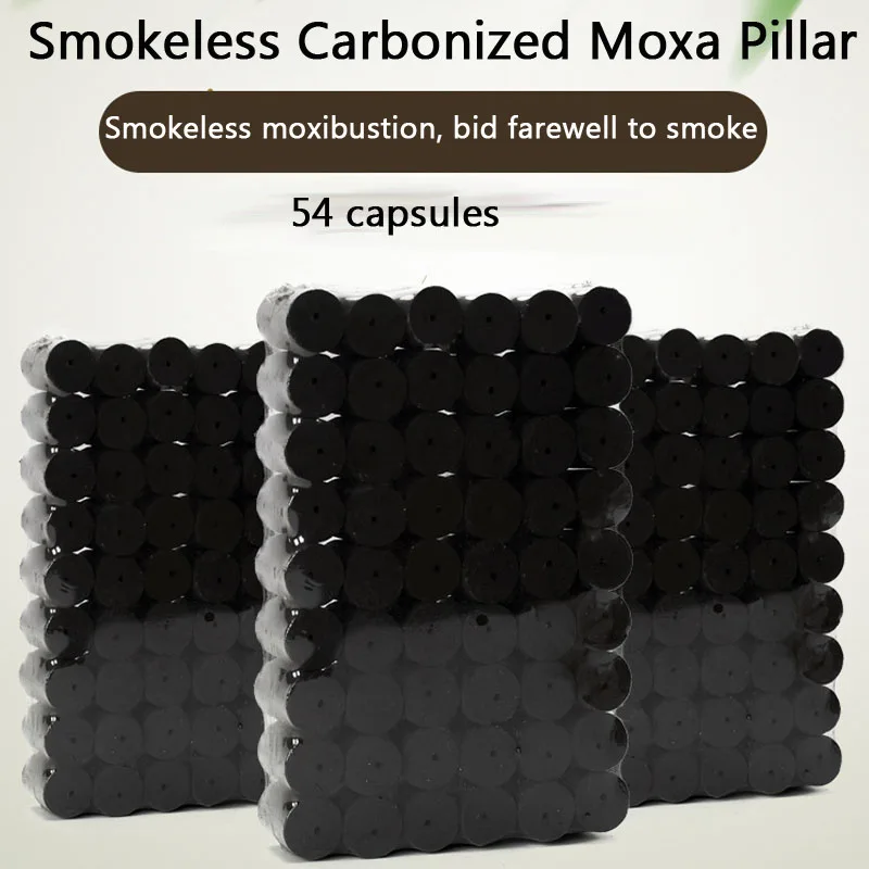 Smokeless Moxa Carbonized, Smokeless 54 Moxibustion Needles Can Be Used for High-temperature Broiling Therapy