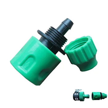 

34mm Irrigation Hose Connector With 1/4 "barbed Connector Garden Irrigation Garden Tools Fast Coupling Adapter Drip Tape 3/8"