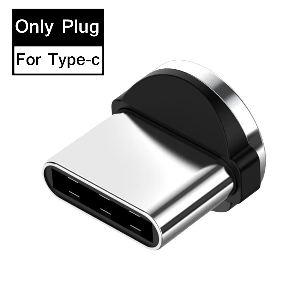 Only Type-c Plug Магнитный USB кабель type C зарядный кабель Магнит Micro USB зарядное устройство Шнур для iPhone XR samsung S9 светодиодный кабель для мобильного телефона USB C - Цвет: Only Type-c Plug