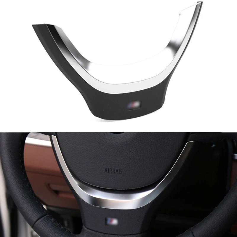 

For BMW Sports Style 5 serie 7 serie Car Steering Wheel Button Cover Trim U Type Car Styling Sticker ABS
