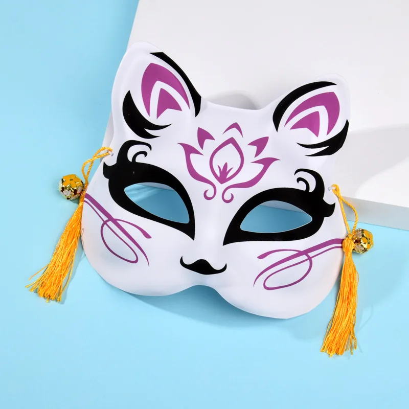 Cosplay Fox Mask Cat Japanese mask painted cat Natsume's Book of Friends fox half face mask cosplay Halloween Mask Cos Costumes halloween costumes for adults Cosplay Costumes