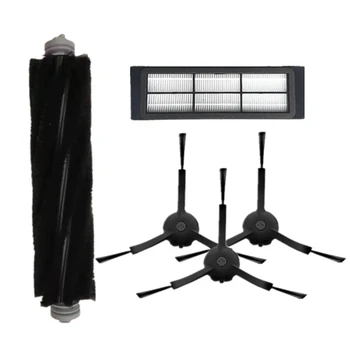 

5PCS Main Brush Side Brushes HEPA Filter Cleaning Tool Replacements for Roborock Vacuum Cleaner