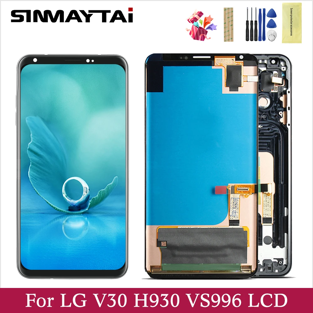 Оригинальный Новый ЖК-дисплей 6 0 дюйма LG V30 экран + сенсорная панель дигитайзер в