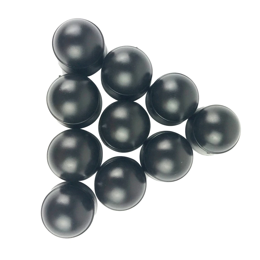 Set of 10 18mm Car Wheel Lug Nut Hexagonal Bolt Cover Cap Protector Black M6