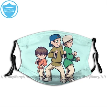 

3 Ninjas Mouth Face Mask 3 Ninjas Facial Mask Kawai with 2 Filters Pretty for Adult Mask