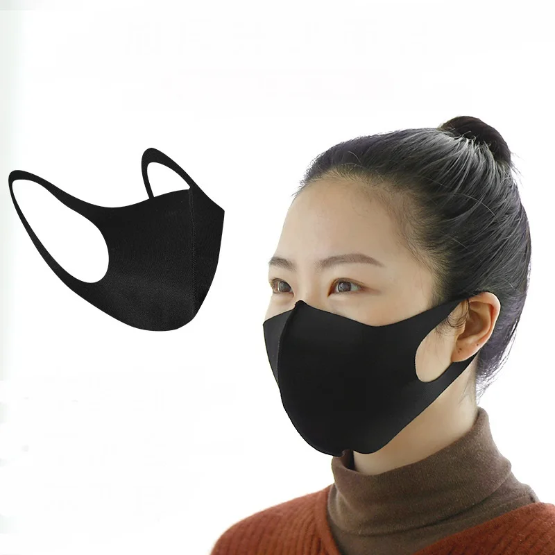 

1pcs Space Cotton Non- Disposable Adult Mask Black Fashion Men and Women Dustproof Breathable Washable Wash Mask