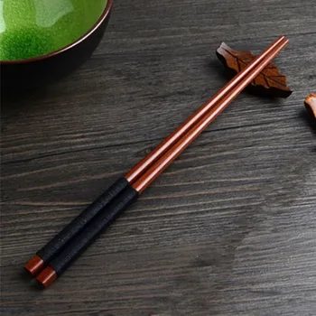 

Chestnut Sushi Japanese Tie line Chinese Set Handmade Wood Value Chopsticks food Natural Gift
